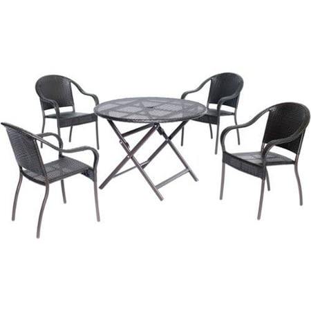40 inch round table wood hanover outdoor orldn5pcbrn orleans 5piece dining set with 40inch round 40 inch round table wood hanover outdoor orldn5pcbrn orleans 5piece dining set with 40inch round